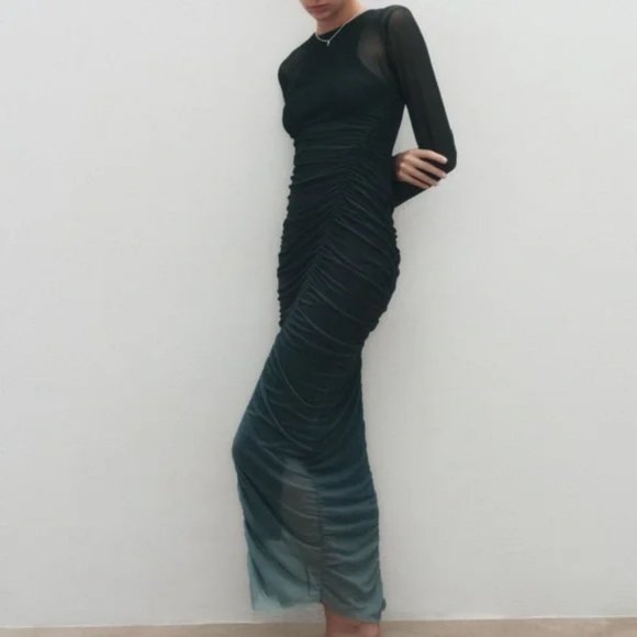 ZARA PRINTED TULLE DRESS - Picture 2 of 6